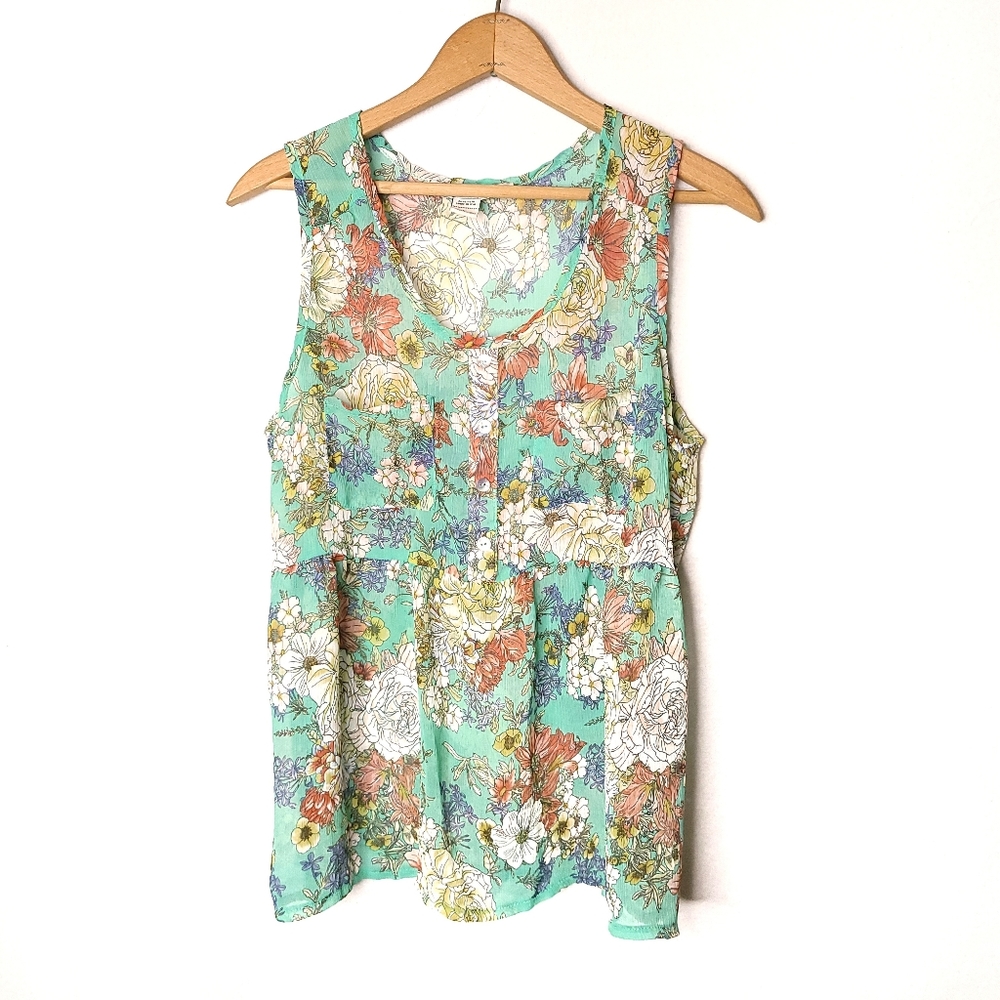 American rag sleeveless floral tank top